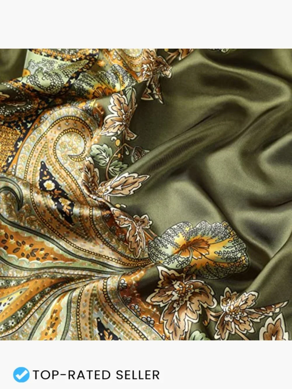 Large Satin Silk Scarf - Women's Hair Bandana Head Wrap Square Scarf